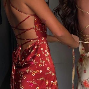 Danielle Bernstein Tie Back MIDI dress